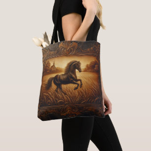 Ornate Horse At Sunset Tote Bag