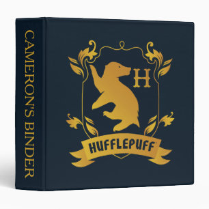 Ornate HUFFLEPUFF™ House Crest 3 Ring Binder