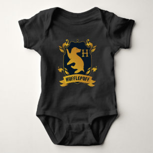 Ornate HUFFLEPUFF™ House Crest Baby Bodysuit
