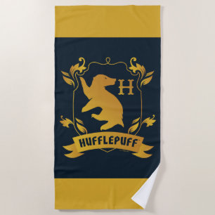 Ornate HUFFLEPUFF™ House Crest Beach Towel