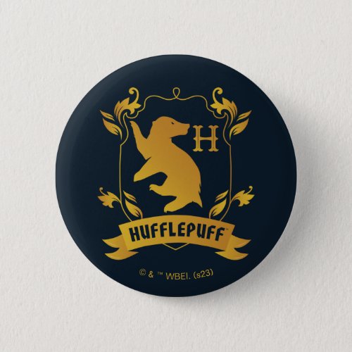 Ornate HUFFLEPUFFâ House Crest Button