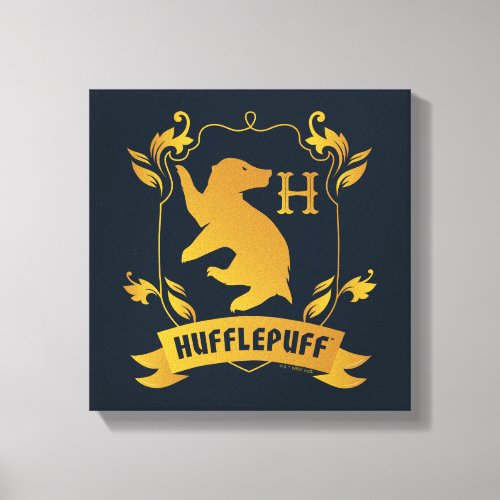 Ornate HUFFLEPUFFâ House Crest Canvas Print