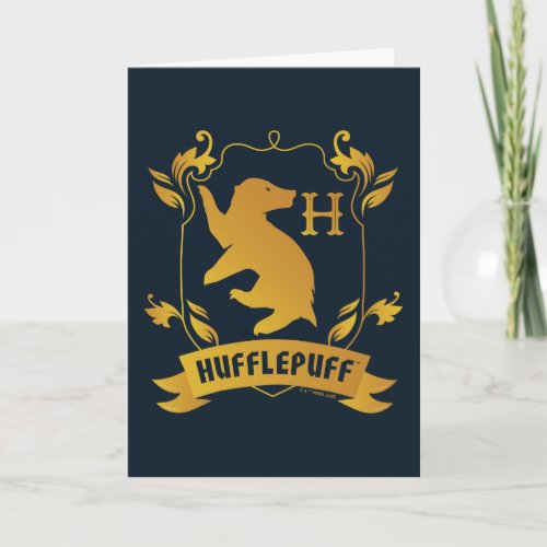 Ornate HUFFLEPUFFâ House Crest Card