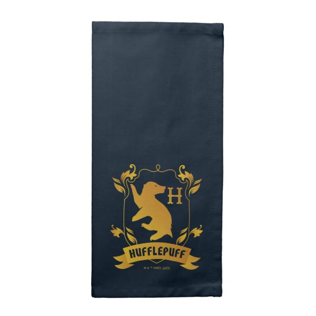 Ornate HUFFLEPUFF™ House Crest Cloth Napkin (Half Fold)