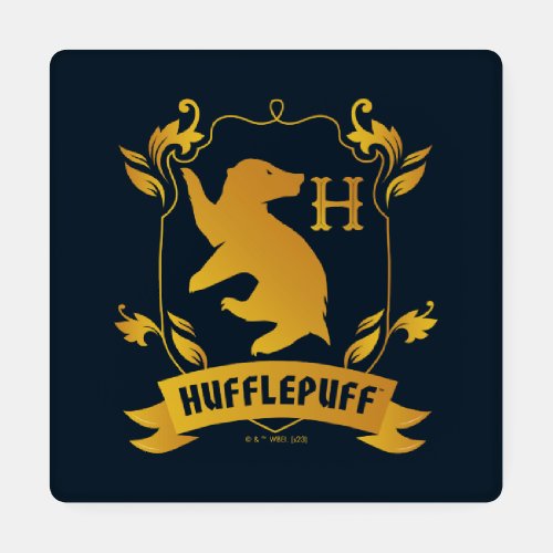 Ornate HUFFLEPUFFâ House Crest Coaster Set