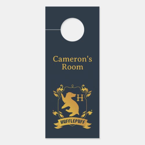 Ornate HUFFLEPUFF House Crest Door Hanger