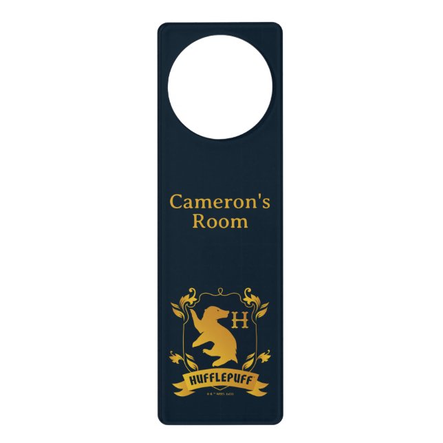 Ornate HUFFLEPUFF™ House Crest Door Hanger (Front)