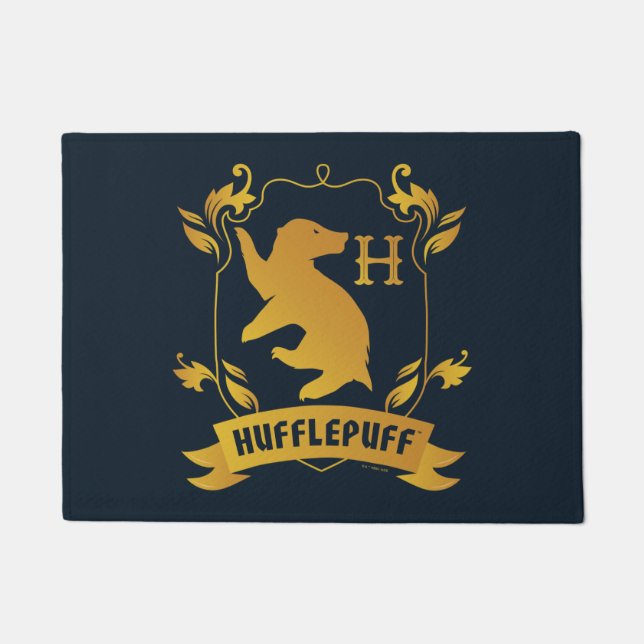 Ornate HUFFLEPUFF™ House Crest Doormat (Front)