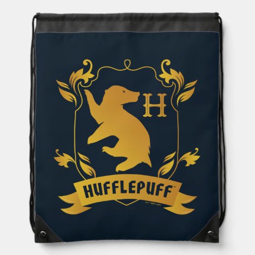 Ornate HUFFLEPUFFâ House Crest Drawstring Bag