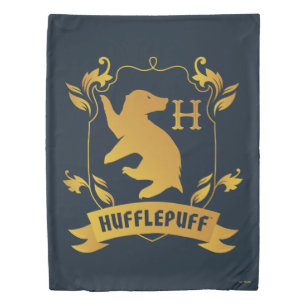 Ornate HUFFLEPUFF™ House Crest Duvet Cover