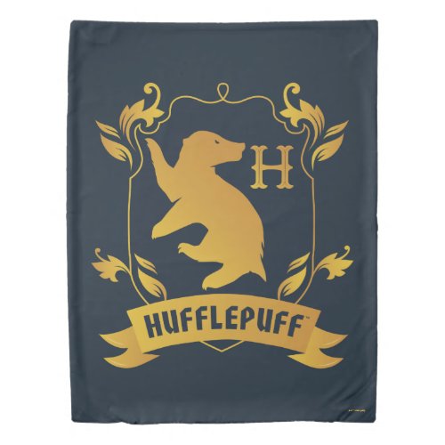 Ornate HUFFLEPUFF House Crest Duvet Cover
