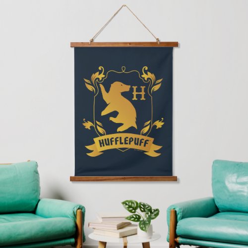 Ornate HUFFLEPUFF House Crest Hanging Tapestry