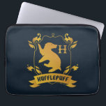 Ornate HUFFLEPUFF™ House Crest Laptop Sleeve<br><div class="desc">HARRY POTTER™ | Check out this ornate HUFFLEPUFF™ House Crest in yellow with badger silhouette!</div>
