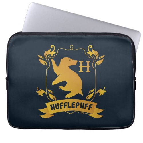 Ornate HUFFLEPUFF House Crest Laptop Sleeve