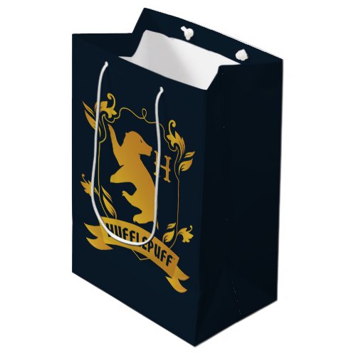 Ornate HUFFLEPUFF House Crest Medium Gift Bag