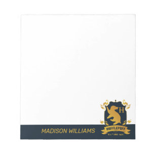 Ornate HUFFLEPUFF™ House Crest Notepad
