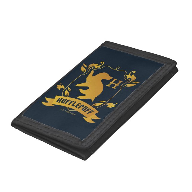 Ornate HUFFLEPUFF™ House Crest Trifold Wallet (Bottom)