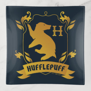 Ornate HUFFLEPUFF™ House Crest Trinket Tray