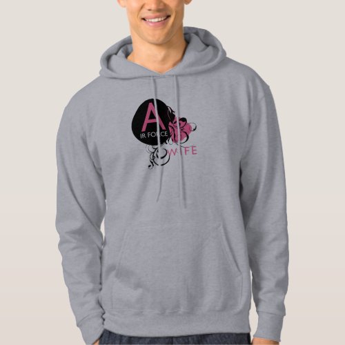 Ornate Initial _ Air Force Wife Hoodie