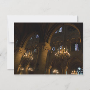 Ornate Interior of Notre Dame, Paris Postcard