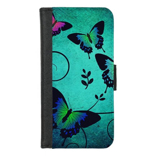 Ornate Jewel Butterflies iPhone 87 Wallet Case