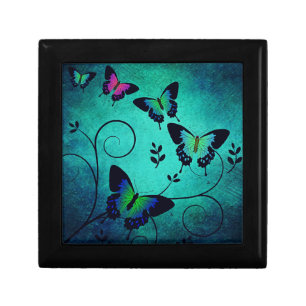 Ornate Jewel Butterflies Keepsake Box
