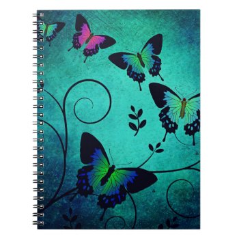 Ornate Jewel Butterflies Notebook by LouiseBDesigns at Zazzle