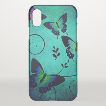 Ornate Jewel Butterflies Iphone X Case by LouiseBDesigns at Zazzle