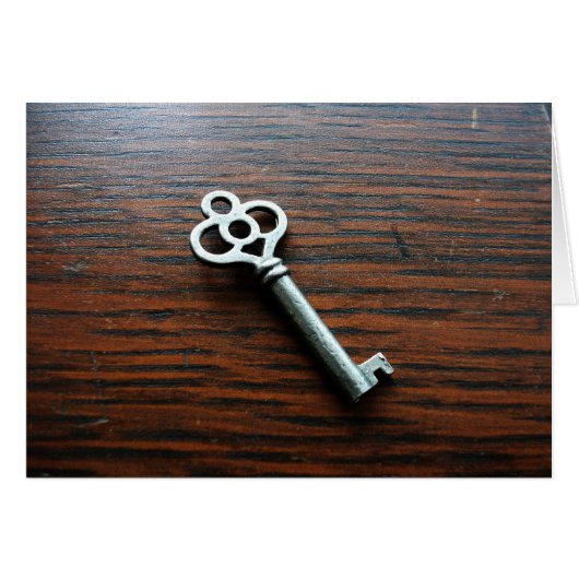 Ornate Key on Wooden Box Cards (Front Horizontal)