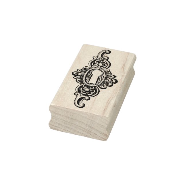 Ornate Keyhole Vintage Rubber Art Stamp (Stamp)