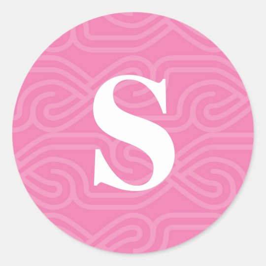 Ornate Knotwork Monogram - Letter S Classic Round Sticker