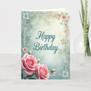 Ornate Lace Birthday Card