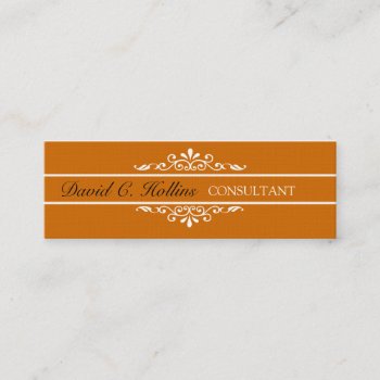 Ornate Lavish Luxe Elegant Flowery Motif Mini Business Card by 911business at Zazzle