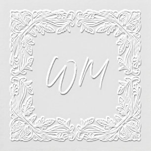 Ornate Leaf Monogram Embosser