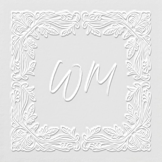 Ornate Leaf Monogram Embosser (Design)