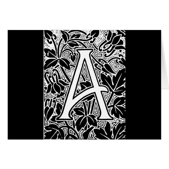 Ornate Letter "A" Cards (Front Horizontal)