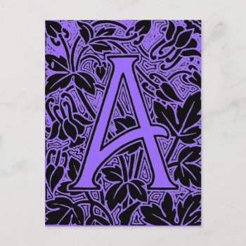 Ornate Letter "a" Postcard by Cardgallery at Zazzle