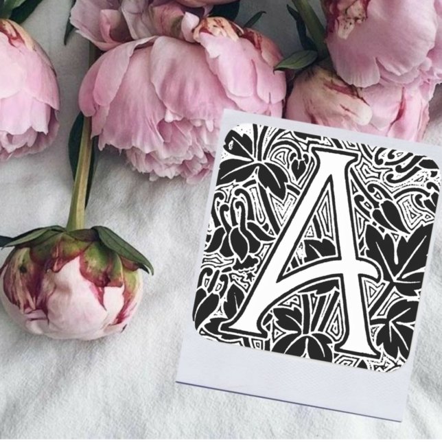 Ornate Letter "A" Square Sticker (Creator Uploaded)