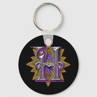 Ornate Letter H keychain