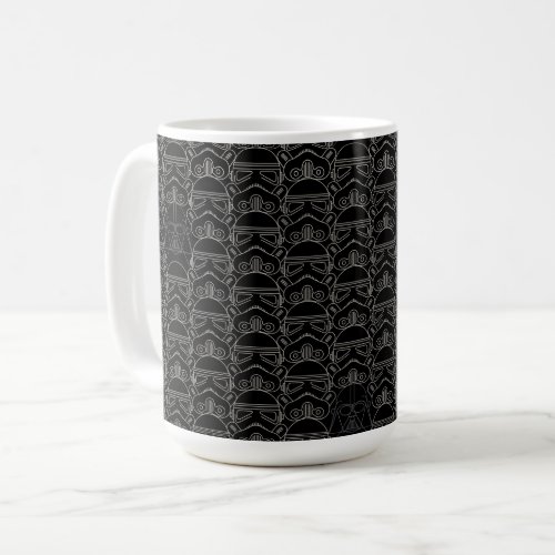 Ornate Lines Darth Vader and Stormtrooper Pattern Coffee Mug