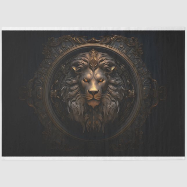 Ornate Lion Tissue Paper (Front)