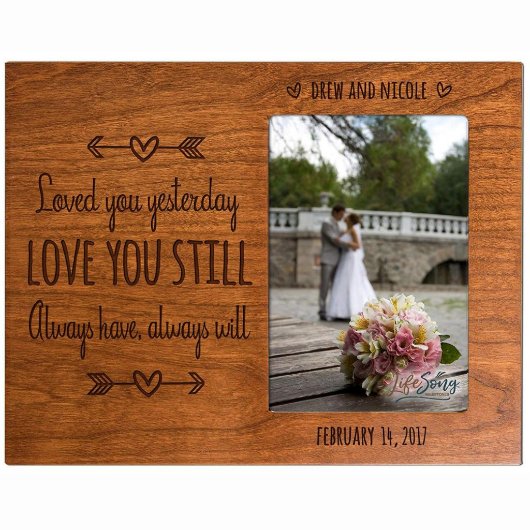 Ornate Loved You Yesterday Cherry Photo Frame (Front)