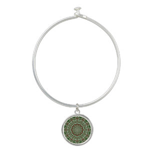 Ornate Maximalist Groovy Christmas Mandala Patter Bangle Bracelet