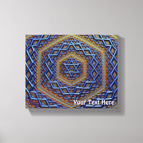 Ornate Metallic Magen David Canvas Print