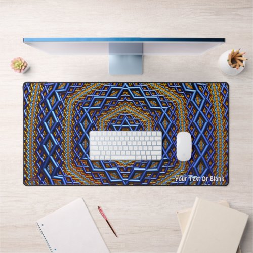 Ornate Metallic Magen David Desk Mat