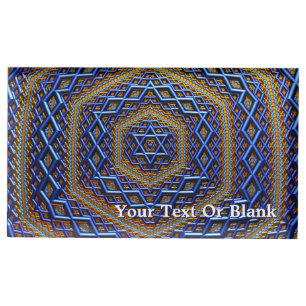Ornate Metallic Magen David Place Card Holder