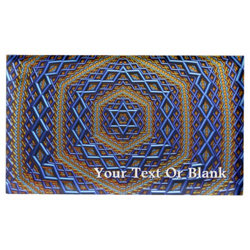 Ornate Metallic Magen David Place Card Holder