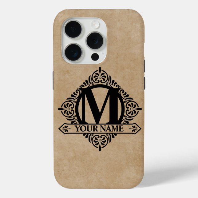 Ornate Monogram Design Case-Mate iPhone Case (Back)