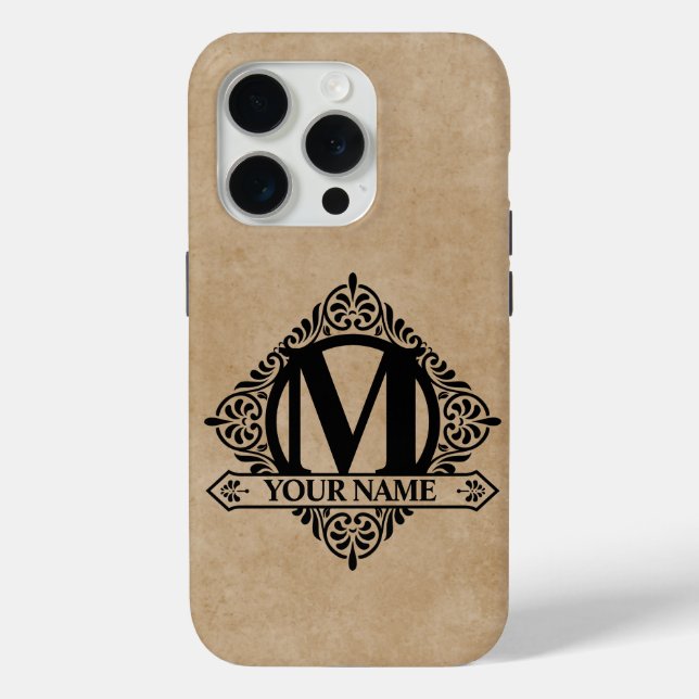 Ornate Monogram Design Case-Mate iPhone Case (Back)