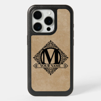 Ornate Monogram Design OtterBox iPhone Case